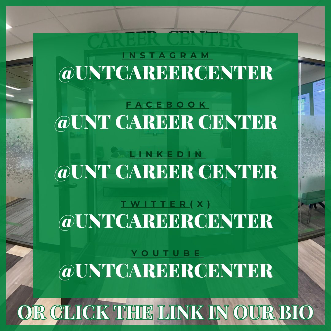 UNTCareerCenter's tweet photo. Welcome all new and returning UNT students ๐
Stay up to date and get your career started on the right foot by following us on all platforms!
We can't wait for the Fall 2024 semester and all the events we have lined up. So follow us to stay connected! โจ
#UNTStudent #UNT https://t.co/2l3zIVtHOp