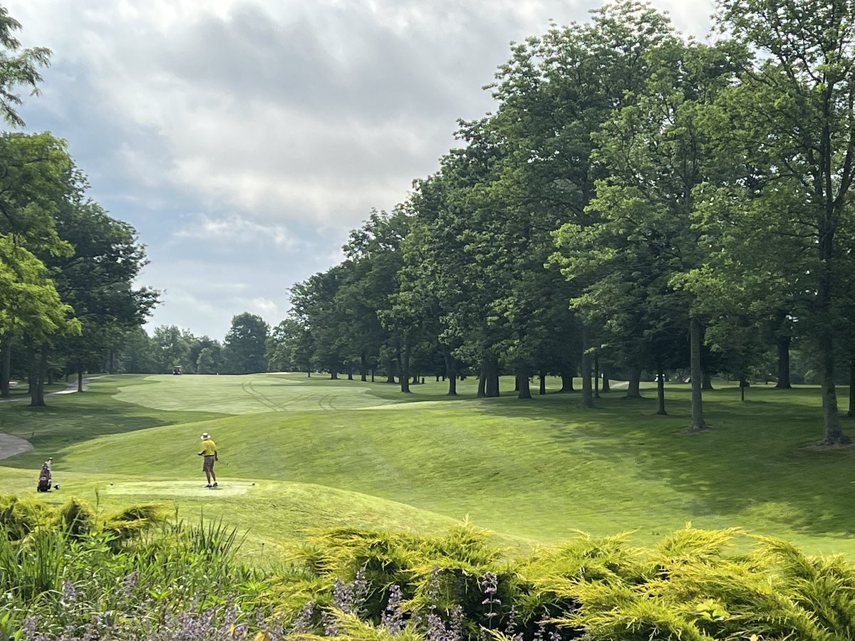 eric_estridge's tweet photo. Vented tees this week and approaches will soon follow. We have already received 1.5” of rain in June and May totaled 6.25” of rain. 
#gcga
#gcgcsa
#cincysupers https://t.co/l3bjTmEJ1V