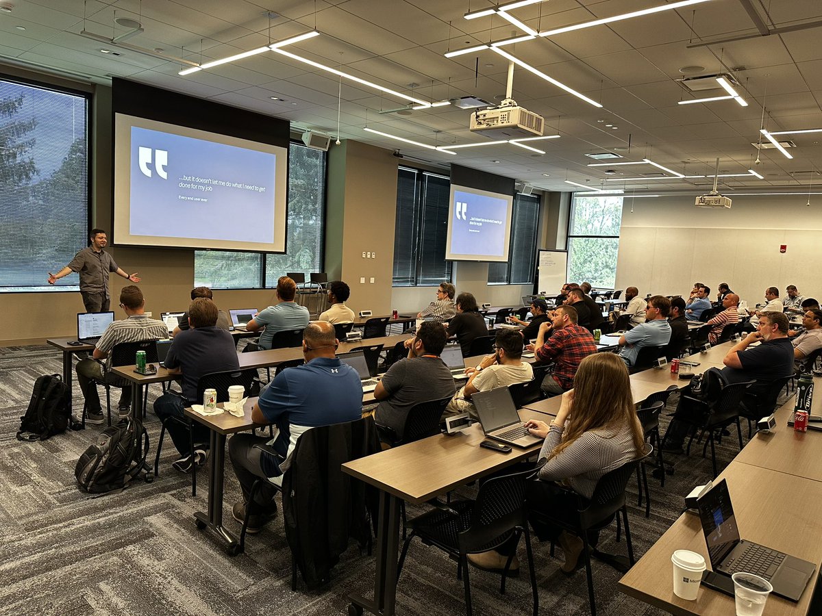 So happy for the turnout for our first in-person #FWSMUG event since 2019. Here is Mr. <a href="/apps_mgr/">Anton Varshavskiy</a> speaking about Endpoint Privilege Management. Special thanks to <a href="/BelaLior/">Lior Bela</a> and <a href="/lorenamora90/">lorena mora 💻</a> Ping <a href="/AndrewJNet/">Andrew Johnson</a> #MSIntune