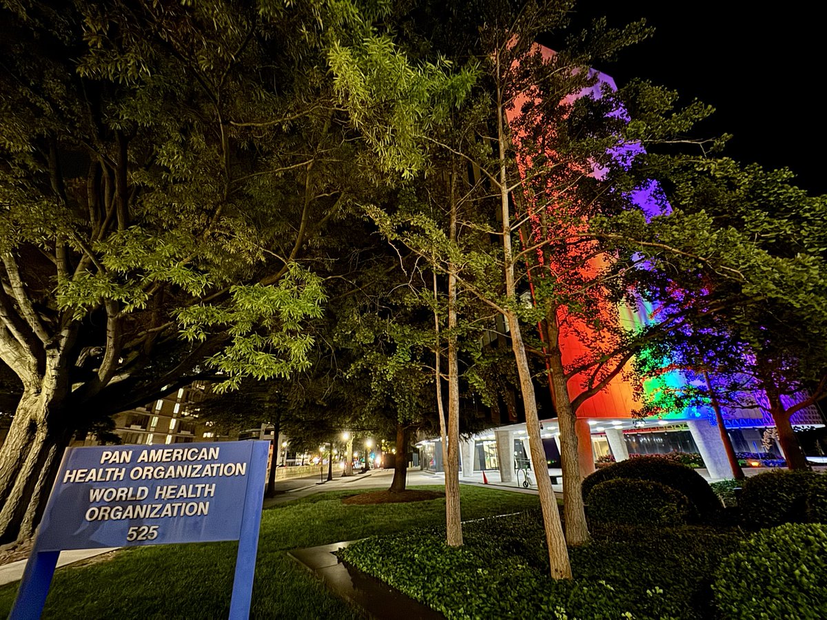 🌈 El edificio de la OPS en Washington, D.C., brilla desde el 1 de junio con los colores del arcoiris como parte de la inauguración del #MesDelOrgullo 2024 reafirmando así el compromiso de la organización con la inclusión y la diversidad.