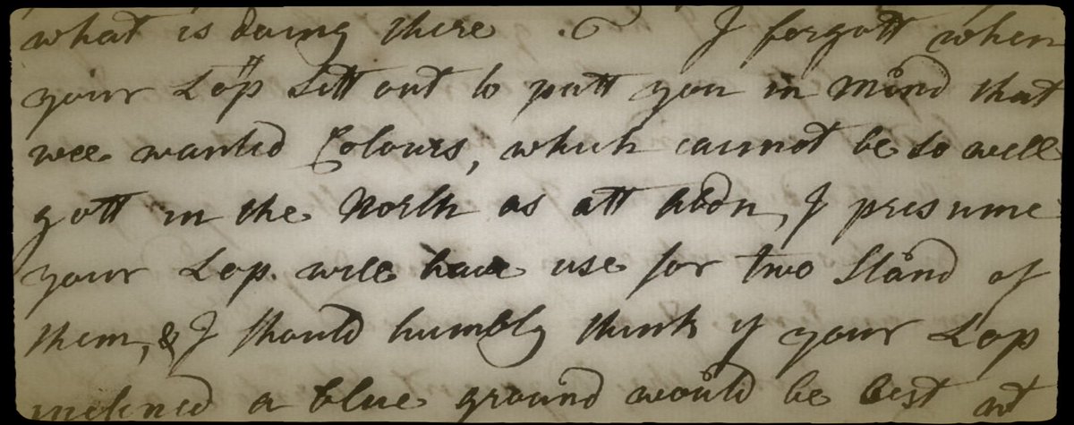 FunkyPlaid's tweet photo. Really interesting note from John Gordon of Avochie to Lord Lewis Gordon asking to have colours made in Aberdeen for the troops. He suggests a blue ground with a boar’s head in yellow to be made of waxed cloth ‘for defending the rain’. Aberdeen citizens were to pay for it, natch. https://t.co/h68yVrGrjI