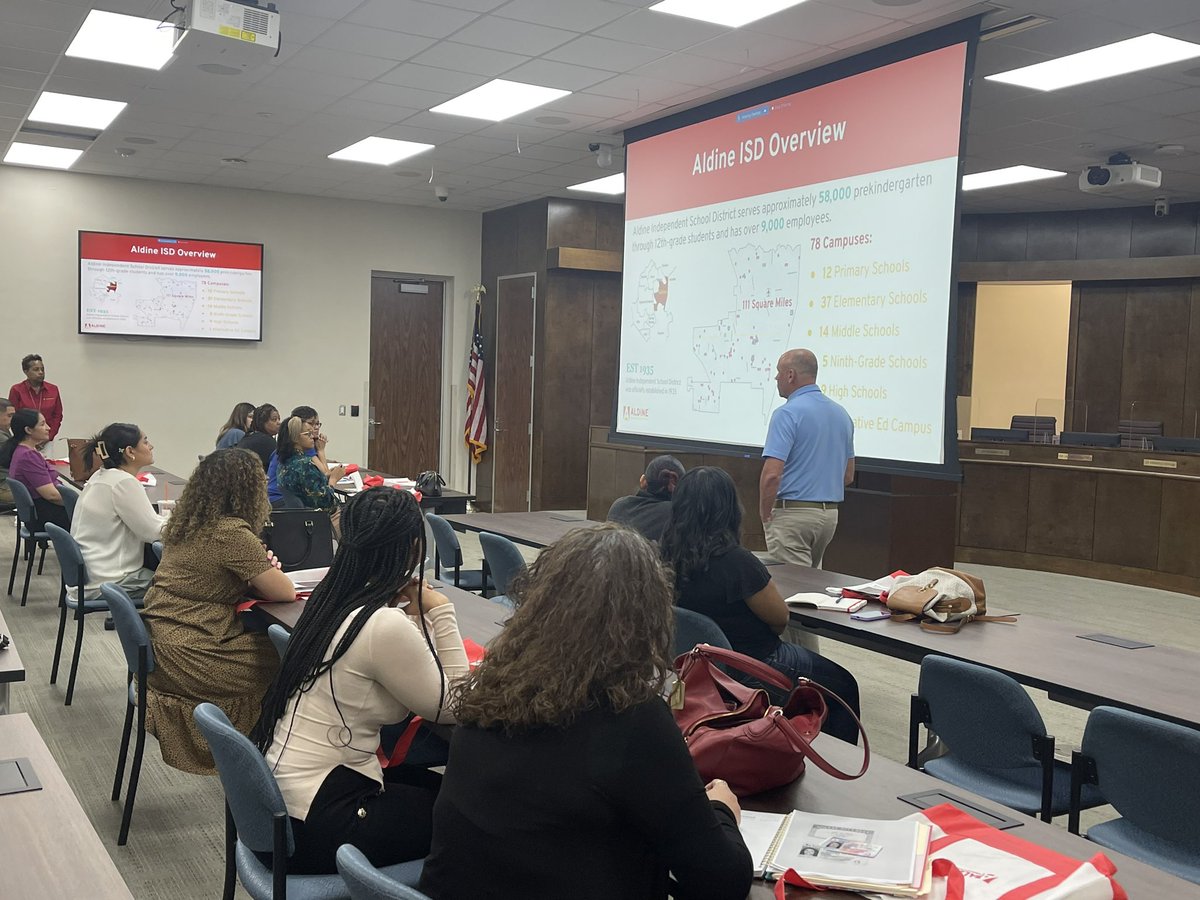 Join us in Aldine! Our onboarding session marks the beginning of an exciting team journey for the 2024-2025 school year. Let's kick off this adventure together!" #JoinAldine