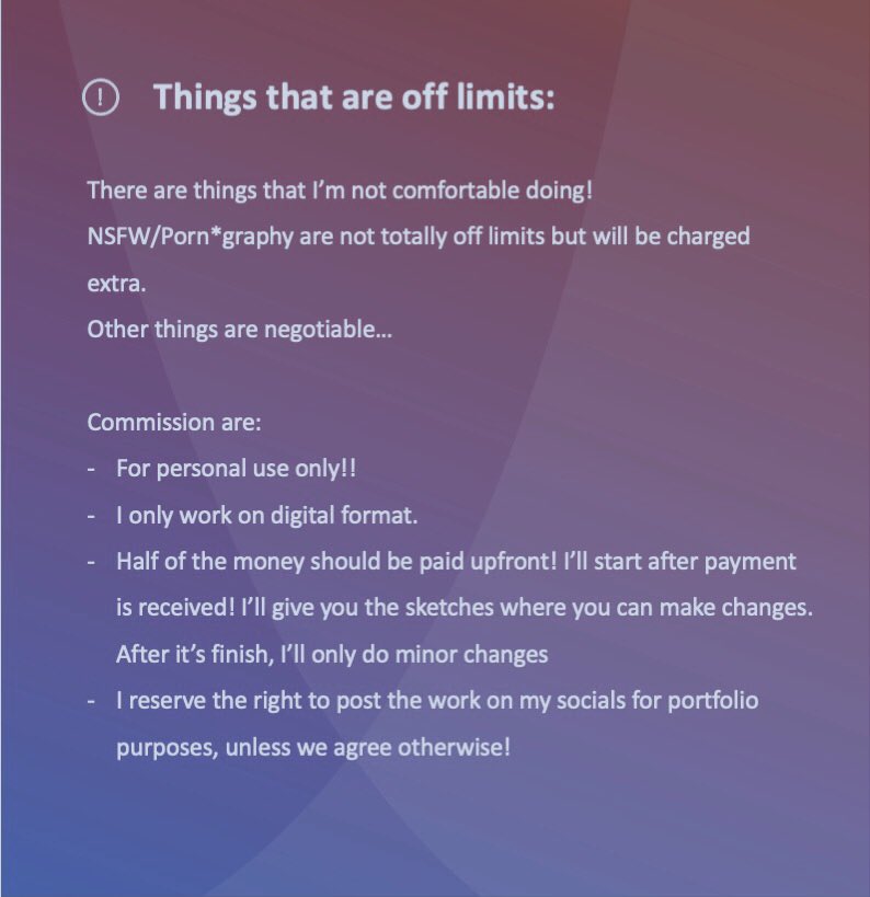 Hi guys! I’ve been receiving some asks lately about this so I thought I’d just bite the bullet and make an actual commission menu and pricing. I’m excited to work with you all!
Currently, I have only 2 SLOTS open to ensure the quality of my work and commitments on other projects!