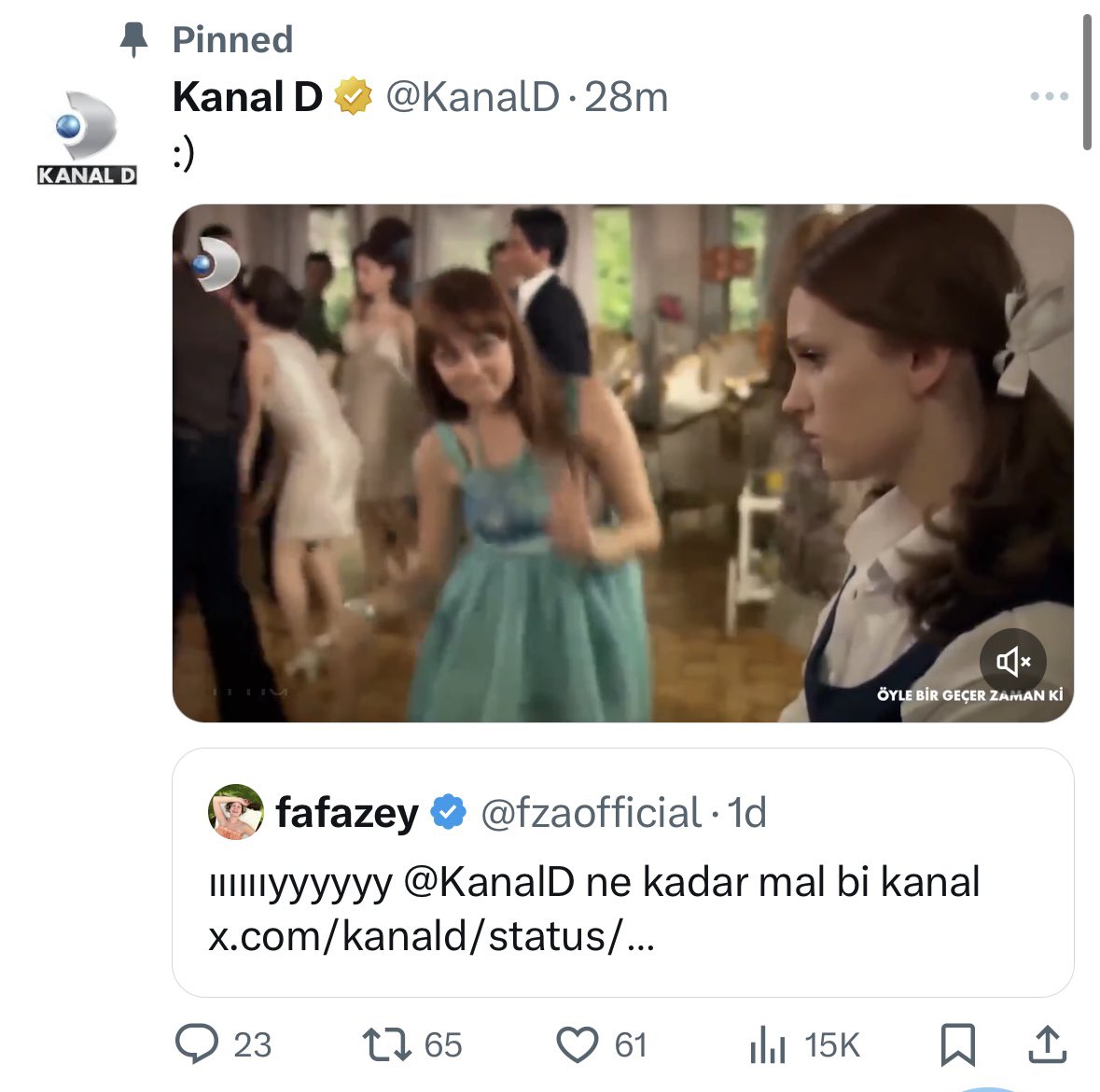 ya çen 1 gün çonya bana laf mı çoktun🥹 <a href="/KanalD/">Kanal D</a> SABİTLEMİŞ PUUAHAH aylin rahmet istedi diye yorumladım rip queen