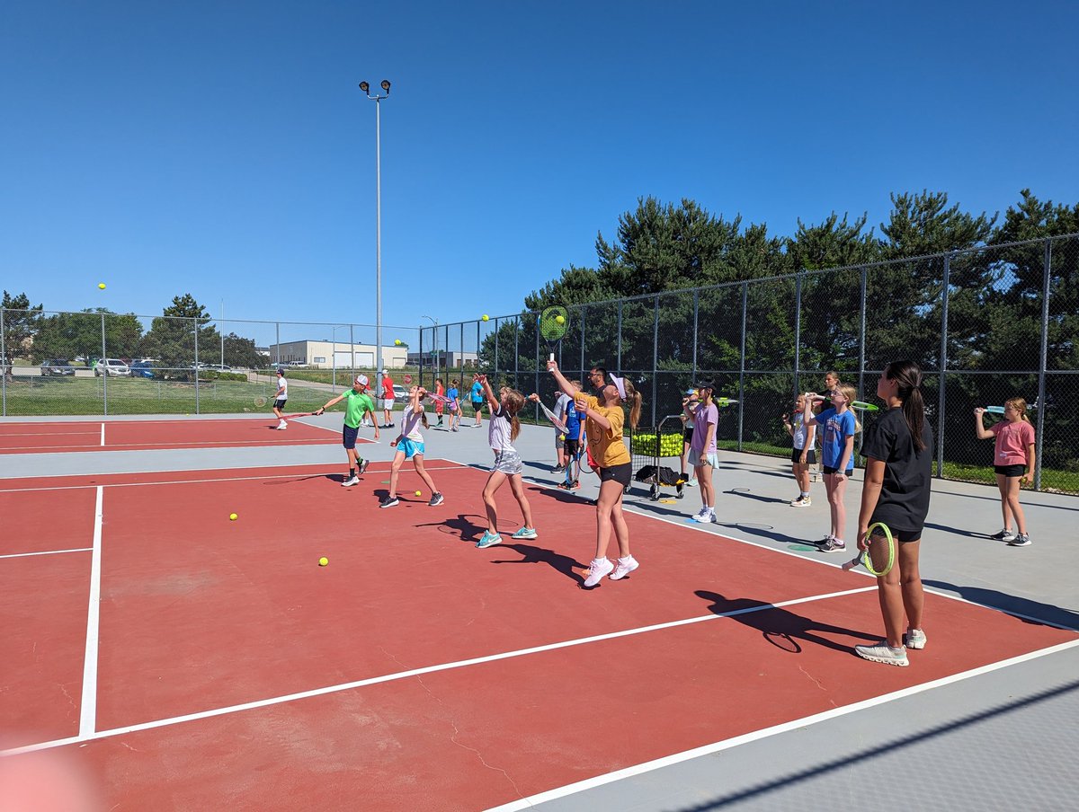 Antler_Tennis's tweet photo. Day 4 at Antler Tennis we worked on the serve. #antlertennis #tenniscamp https://t.co/fqp0lRRNDt