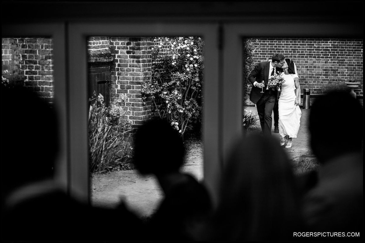 Grace and Peter arriving for the start of the wedding breakfast at their Spring wedding at Fulham Palace in West London
rogerspictures.com/spring-wedding…