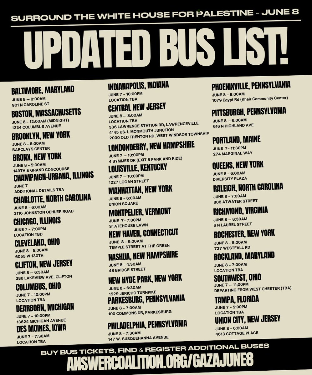 answercoalition's tweet photo. 🚨UPDATED BUS INFO🚨

A month ago, Biden said the invasion of Rafah would be his “red line.” Now, his red line is nowhere to be seen.

On June 8, we will surround the White House wearing red, showing him that WE are the red line!

➡️For bus tickets go to https://t.co/QulVatITMi https://t.co/jJN8Ed1f8Y