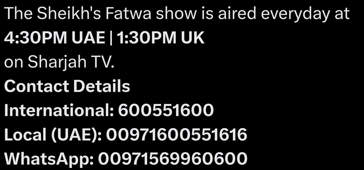 SheikhAzizEng's tweet image. Sh Aziz Farhan Fatwa Show:
Timings And Details
@azizfrhaan