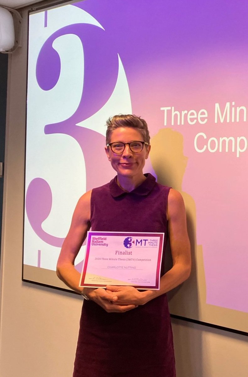 As a finalist in Sheffield Hallam Uni's 3 Minute Thesis competition, I spoke about my research about Radiotheraphy that involves people who have Learning Disabilities &amp; Cancer. Whilst I didnt win, today was a super experience &amp; I got to present alongside four fabulous finalists.