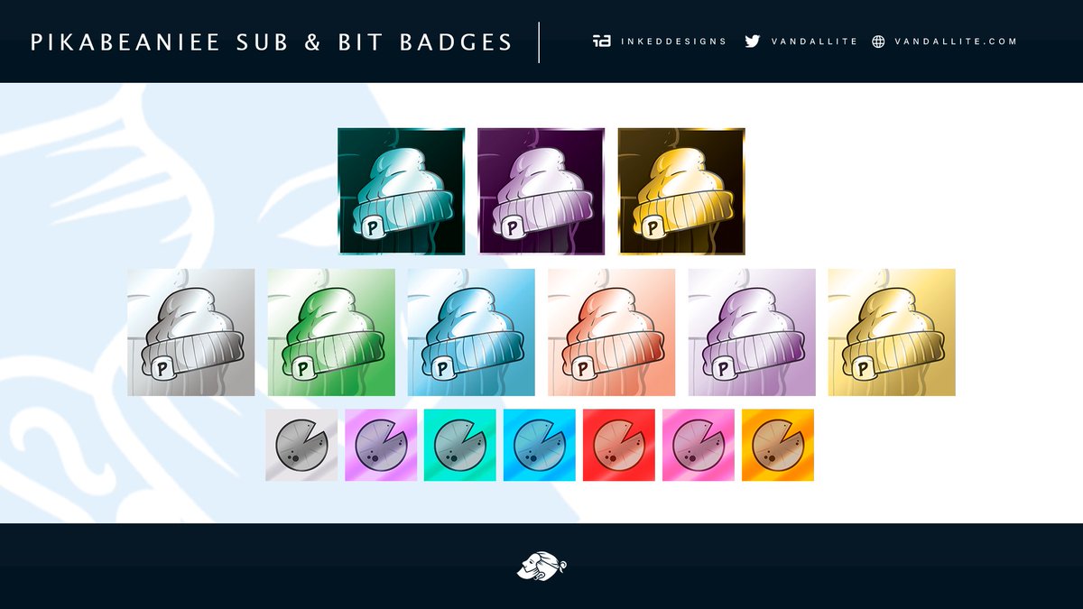 Sub &amp; Bit badges for <a href="/pikabeanie/">Log</a>

Get in contact today to get yours!🎨

🔗vandallite.com

💙&amp;🔁appreciated!🙏

#InkedDesigns | #GraphicDesigner