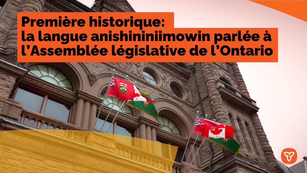 #LSV? Pour la première fois dans l’histoire de l’Assemblée législative de l’Ontario, les députés peuvent désormais parler des langues autochtones à Queen’s Park. 

Il s’agit d’une étape importante sur la voie de la réconciliation en Ontario : youtube.com/watch?v=Bh0MMe…