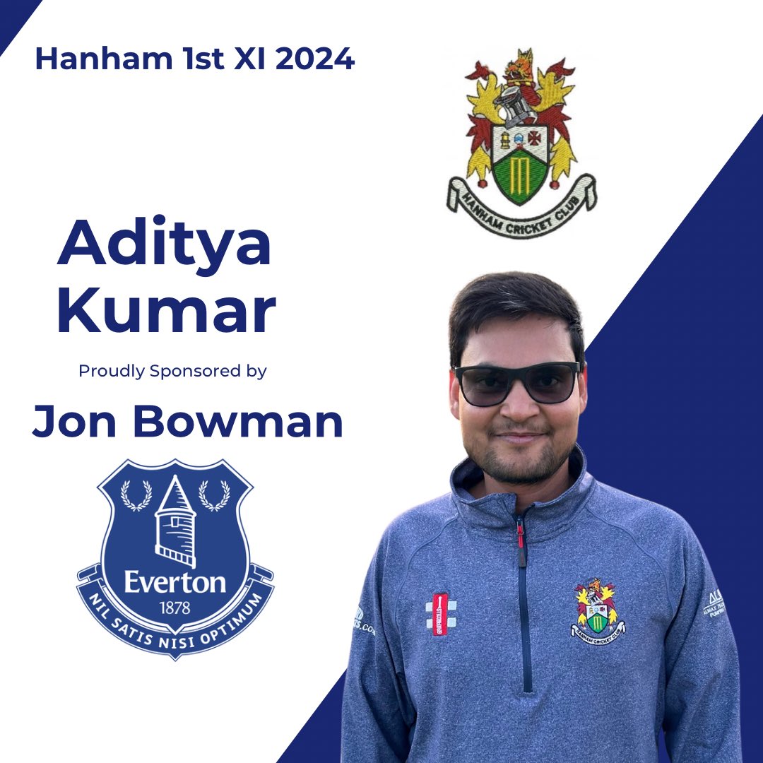 We are pleased to announce that Aditya Kumar has been proudly sponsored by Jon Bowman. Adi has recently stepped up into our 1st XI following some impressive displays in our 2nd XI. Thank You for your support Jon.