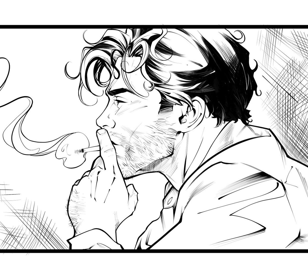 Reesehannart's tweet photo. Been working like a dog all day on a double page spread, this is the small panel from it, absolutely love how it turned out!! #comics #irishcomics #imakecomics #comicbookart #horrorcomic https://t.co/Jn84Dh2YDn