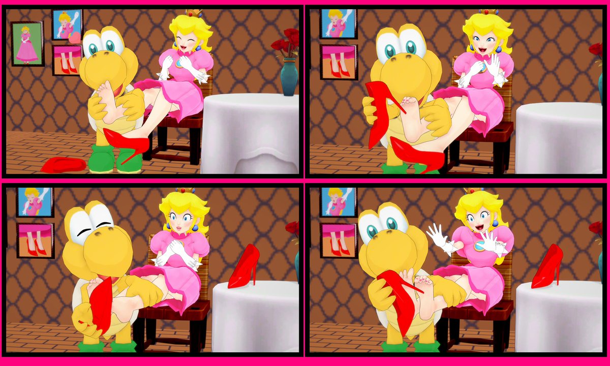 Peach stops by Petalburg and happens to meet a huge fan. They somehow get  the princess to let them play with her feet. Looks like they'll also get to  add something new, image size:1200x720
