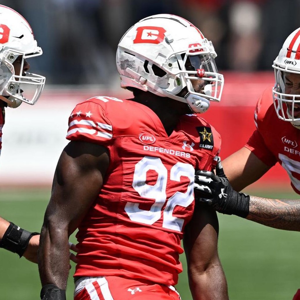 James Larsen (@jameslarsenpfn) on Twitter photo NEWS: The Baltimore Ravens will be hosting DE Malik Fisher for a workout on Monday, per source.
Fisher was an absolute star for the <a href="/XFLDefenders/">D.C. Defenders</a> this #UFL season, with 33 tackles, 7 TFL's, 7 sacks, & 3 PBU's. Tremendous athlete who showed plenty of growth this year. NEWS: The Baltimore Ravens will be hosting DE Malik Fisher for a workout on Monday, per source.
Fisher was an absolute star for the <a href="/XFLDefenders/">D.C. Defenders</a> this #UFL season, with 33 tackles, 7 TFL's, 7 sacks, & 3 PBU's. Tremendous athlete who showed plenty of growth this year.