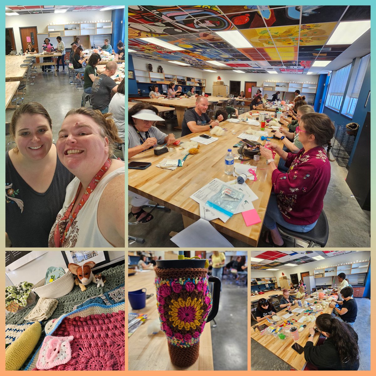 Having a blast at a Full Day of Fibers PD!! #shinealight #senditon
#AHS_sculpture