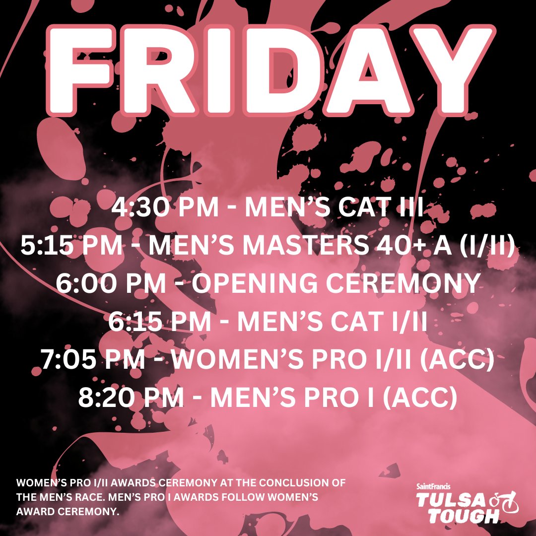 tulsa_tough's tweet image. Your weekend #crit schedule, folks! To view the full weekend schedule, click here: tulsatough.com/blue-dome-crit…