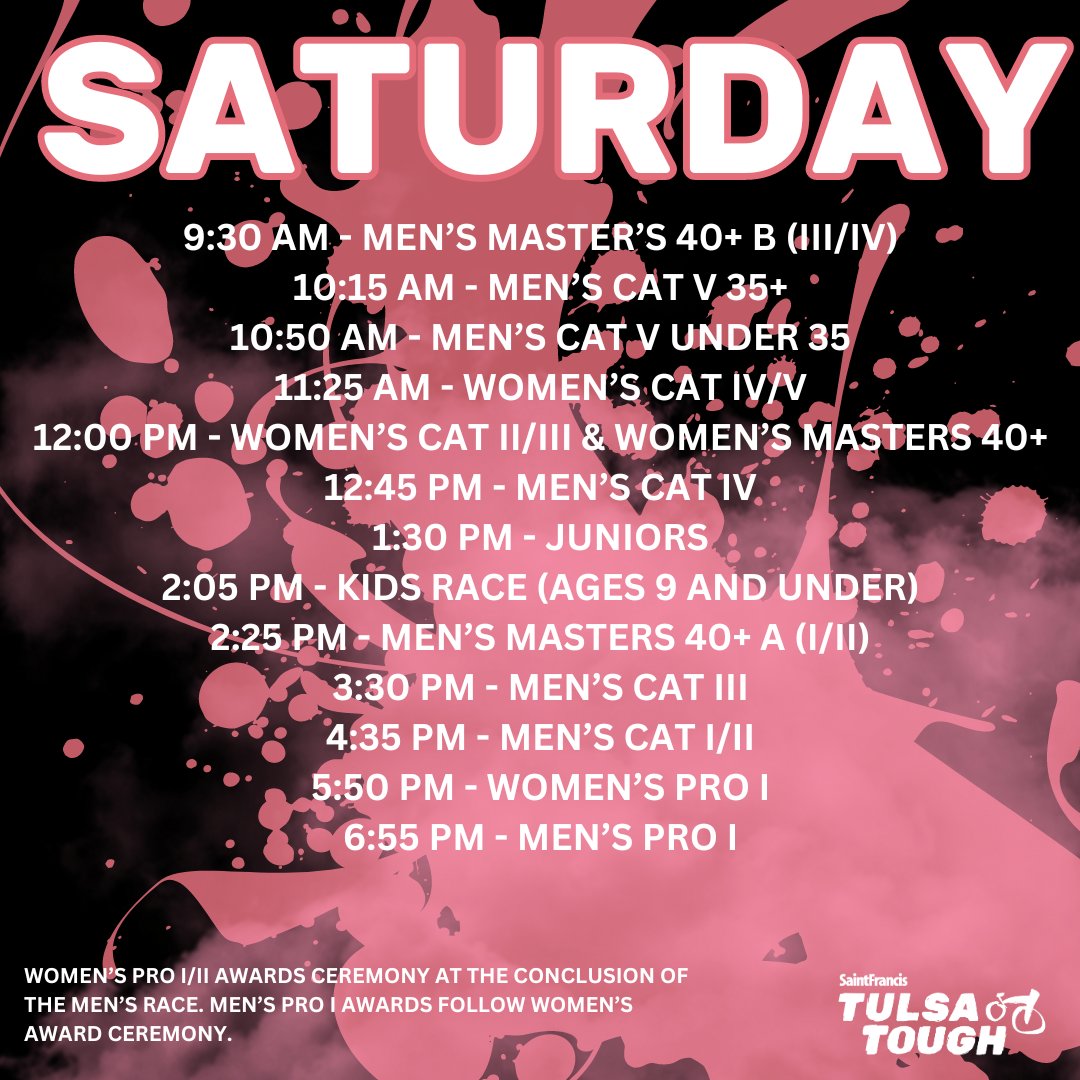 tulsa_tough's tweet image. Your weekend #crit schedule, folks! To view the full weekend schedule, click here: tulsatough.com/blue-dome-crit…