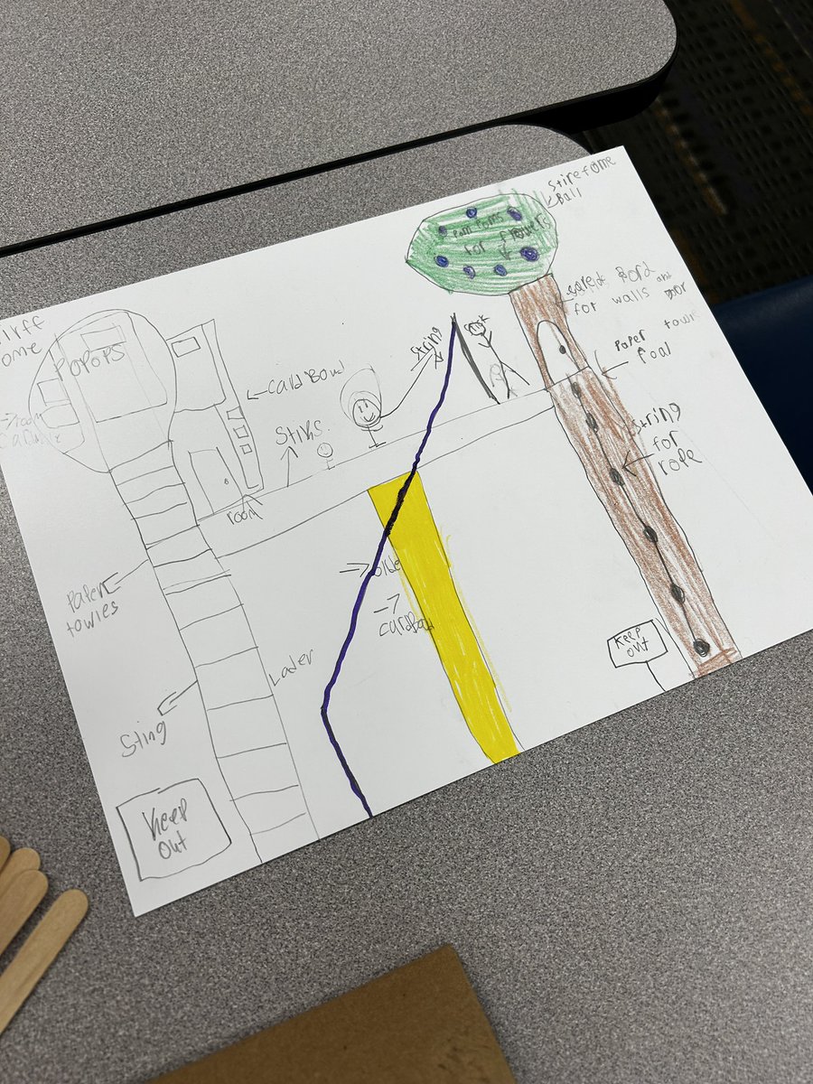 TurnerKimberly5's tweet photo. @mrshowerton18 learners are following the Engineering Design Thinking Process  to design a perfect treehouse. Can’t wait to see the blueprints brought to life. 

@PCSEdventures 
@ShoalCreekStars #starssc #LPSSummer2024 @LPSSummerADV https://t.co/tuLXTNLk7K