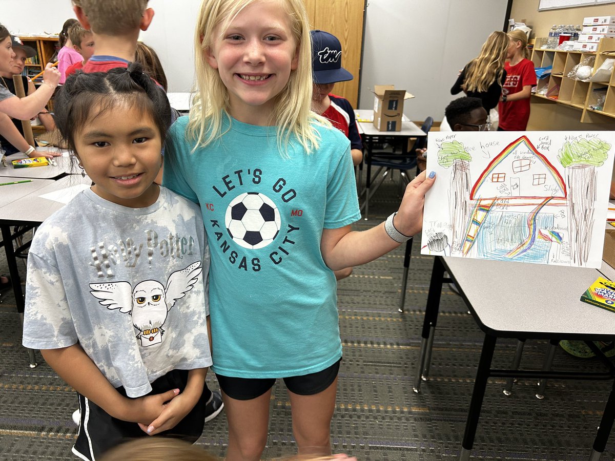 TurnerKimberly5's tweet photo. @mrshowerton18 learners are following the Engineering Design Thinking Process  to design a perfect treehouse. Can’t wait to see the blueprints brought to life. 

@PCSEdventures 
@ShoalCreekStars #starssc #LPSSummer2024 @LPSSummerADV https://t.co/tuLXTNLk7K