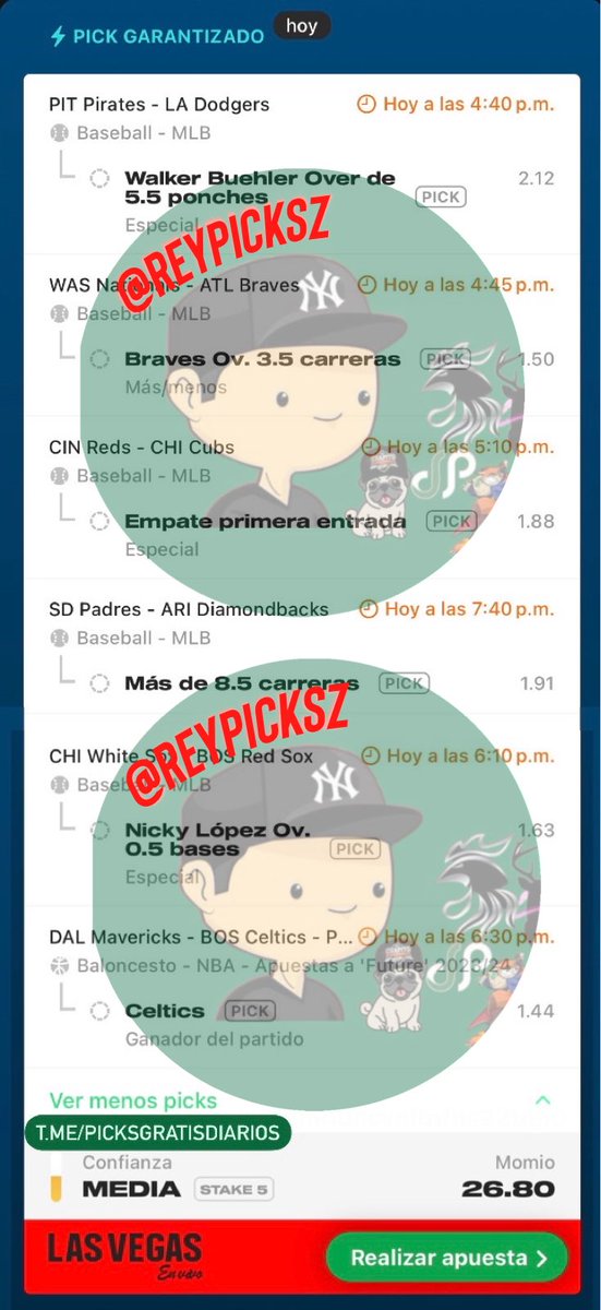 Grupo Gratuito:
t.me/PicksGratisDia…

La Mera Fiera, Garantizado

#FreePick