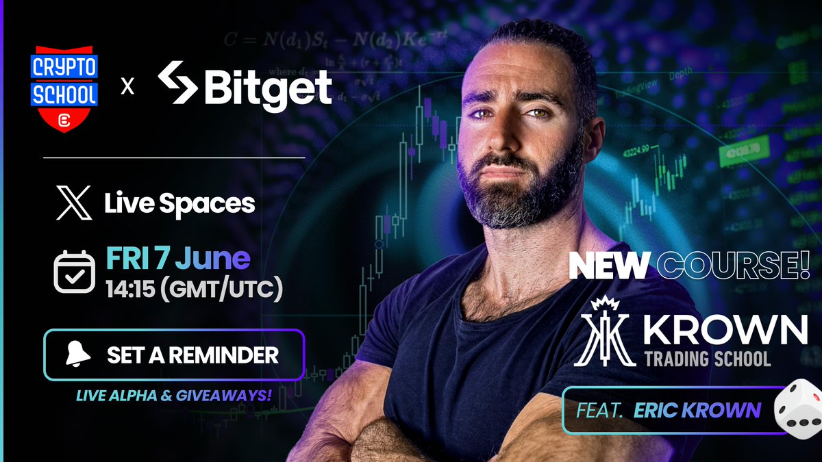 CbCryptoschool's tweet photo. We are thrilled to have @KrownCryptoCave X @bitgetglobal join our spaces tomorrow 💥

It's going to be a BANGER - See you there for some LIVE alpha and giveaways! 

🔵 Set a reminder: https://t.co/0GAjXXTHg9 https://t.co/vnbs1Qtrp6