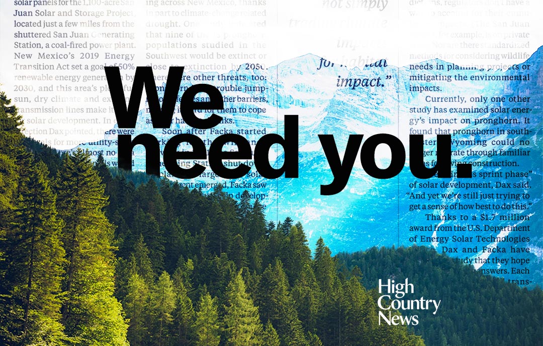 High Country News (@highcountrynews) on Twitter photo Support the powerful journalism of <a href="/HighCountryNews/">High Country News</a> with your gift of $5 today. We are halfway to our goal of 500 new donors by June 15th.
ow.ly/SkUb50Sa1lR Support the powerful journalism of <a href="/HighCountryNews/">High Country News</a> with your gift of $5 today. We are halfway to our goal of 500 new donors by June 15th.
ow.ly/SkUb50Sa1lR