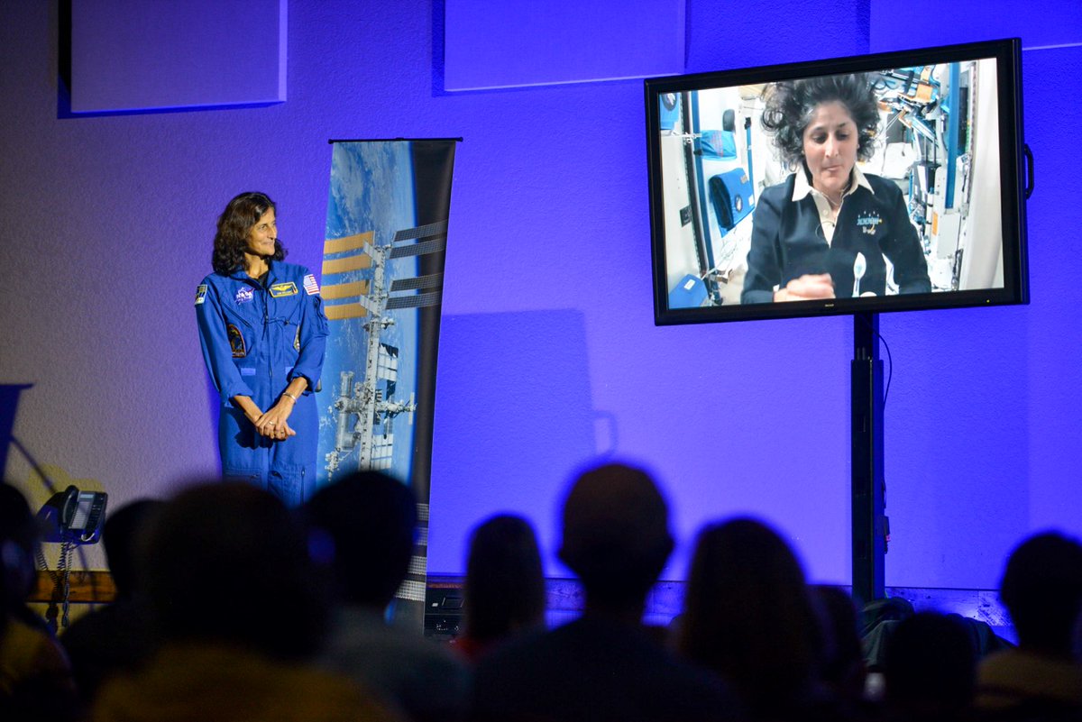 NASAglenn's tweet photo. Congratulations to @NASA_Astronauts Butch Wilmore and @Astro_Suni! NASA’s partnership with American private industry is changing the arc of spaceflight history. We hope to see you back in Cleveland soon for another post-flight visit! https://t.co/vvRJd5NbQT