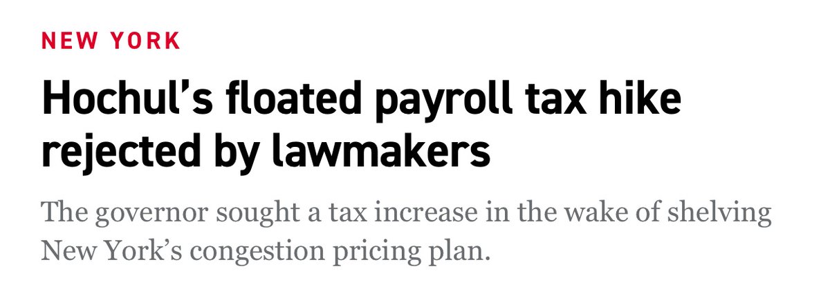 aaronAcarr's tweet photo. “Congestion pricing is too unpopular so let’s go with something that’s infinitely more unpopular” is a perfect window into Hochul’s political acumen, which is nonexistent https://t.co/MLt96hGQEm