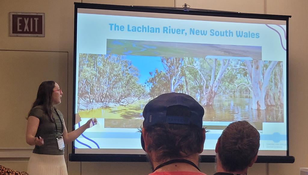 Fiona Dyer (@fionadyer) on Twitter photo Alana Cormican showcasing her work in the Lachlan catchment at the SFS conference! <a href="/DarrenGiling/">Darren Giling</a> @ProfRossatUC @UC_CAWS #lowerLachlanRiver Alana Cormican showcasing her work in the Lachlan catchment at the SFS conference! <a href="/DarrenGiling/">Darren Giling</a> @ProfRossatUC @UC_CAWS #lowerLachlanRiver