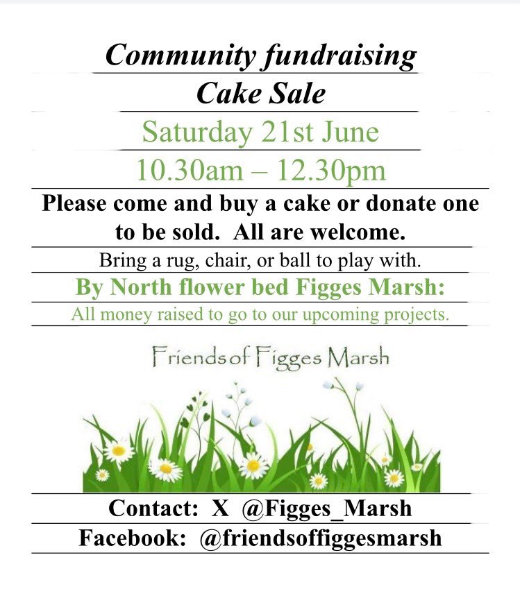 FriendsOfFiggesMarsh (@figges_marsh) on Twitter photo Upcoming event: please support our cake sale 🧁 🍰 🍪 🥮🍩☕️🫖🧃
Bring a cake/baked goods to sell or pop to see us for a chat & a treat
Saturday 21st June 10.30-12.30
#cake #mitcham #tooting <a href="/Merton_Council/">Merton Council</a> Upcoming event: please support our cake sale 🧁 🍰 🍪 🥮🍩☕️🫖🧃
Bring a cake/baked goods to sell or pop to see us for a chat & a treat
Saturday 21st June 10.30-12.30
#cake #mitcham #tooting <a href="/Merton_Council/">Merton Council</a>