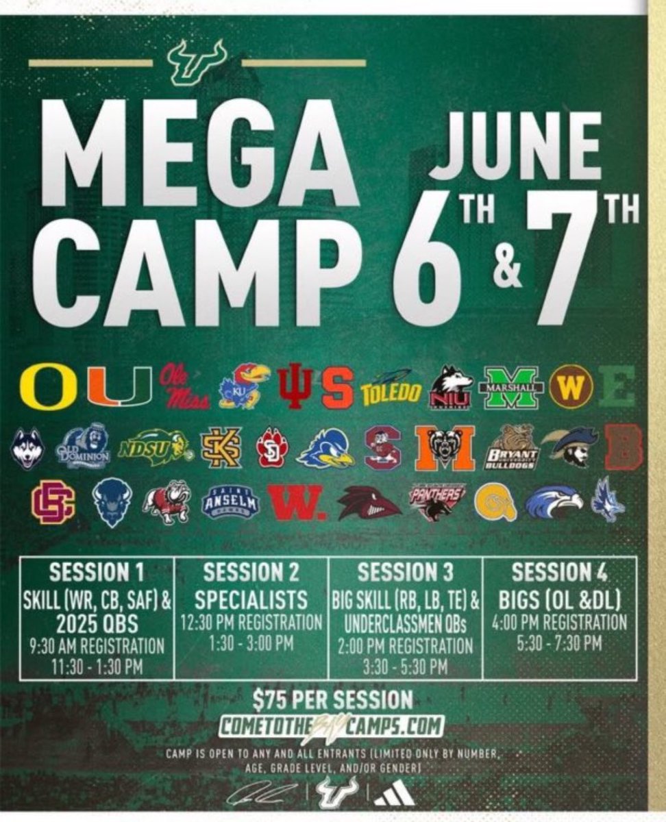 Edward Williams (@edwilliams2025) on Twitter photo I will be attending the <a href="/USFFootball/">USF Football</a> mega camp tomorrow cant wait to compete! <a href="/ToddOrlandoUSF/">Coach Todd Orlando</a> <a href="/Coach_Noll/">Tyler Noll</a> <a href="/CoachTTrickett/">Travis Trickett</a> <a href="/Coach_Eleyssami/">Alex Eleyssami FSU</a> <a href="/CoachCogmon/">Jerrell Cogmon</a> <a href="/Coach_BHaines/">Bryant Haines</a> <a href="/GeorgiaStateFB/">GSU Football</a> <a href="/Jttaylor_44/">juwan “Coach JT” Taylor</a> <a href="/CoachSquatty/">Coach Bell</a> <a href="/EvanMckissack/">Evan Mckissack</a> I will be attending the <a href="/USFFootball/">USF Football</a> mega camp tomorrow cant wait to compete! <a href="/ToddOrlandoUSF/">Coach Todd Orlando</a> <a href="/Coach_Noll/">Tyler Noll</a> <a href="/CoachTTrickett/">Travis Trickett</a> <a href="/Coach_Eleyssami/">Alex Eleyssami FSU</a> <a href="/CoachCogmon/">Jerrell Cogmon</a> <a href="/Coach_BHaines/">Bryant Haines</a> <a href="/GeorgiaStateFB/">GSU Football</a> <a href="/Jttaylor_44/">juwan “Coach JT” Taylor</a> <a href="/CoachSquatty/">Coach Bell</a> <a href="/EvanMckissack/">Evan Mckissack</a>
