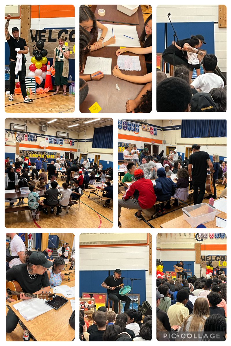 After a fantastic performance by #LoganStaats, students got to work with him to write musical lyrics! #MusicAsMedicine. Thank you #MsCook for organizing and parents/staff⁦ for helping ⁦<a href="/UIEC_Tdsb/">UIEC_TDSB</a>⁩ ⁦<a href="/LC3_TDSB/">TDSB LC3</a>⁩ ⁦<a href="/tdsb/">Toronto District School Board</a>⁩ ⁦<a href="/NeethanShan/">Neethan Shan</a>⁩ ⁦<a href="/SaraGogani/">Sara Gogani</a>⁩
