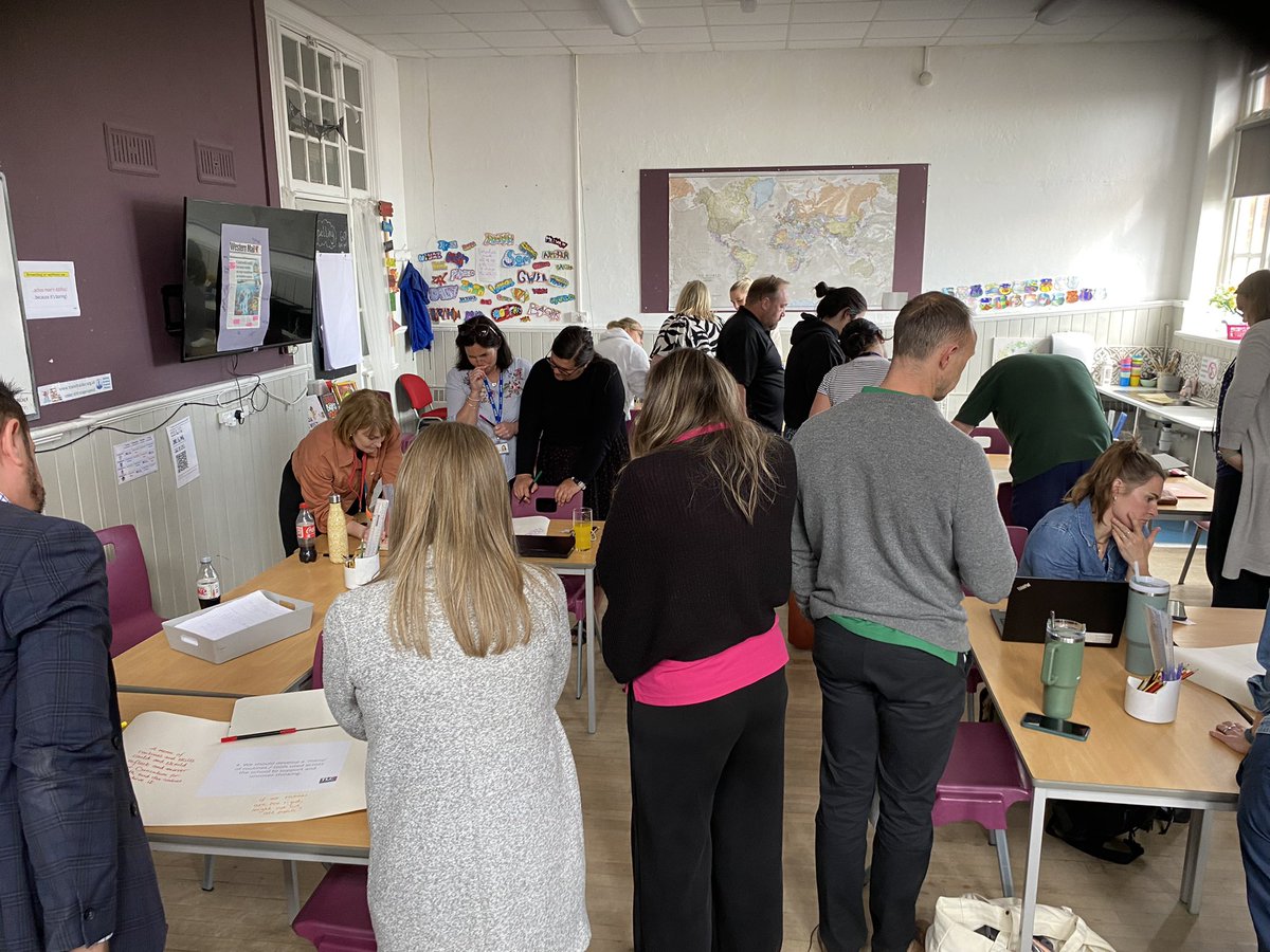 paul_tyack's tweet image. Another interesting @TLC_consultancy session with the effervescent staff @roathparkprm. We used the Chalk Talk #thinkingroutine to share thoughts on some provocations. The silent conversation was religiously observed 😂#curriculumforwales @RonRitchhart