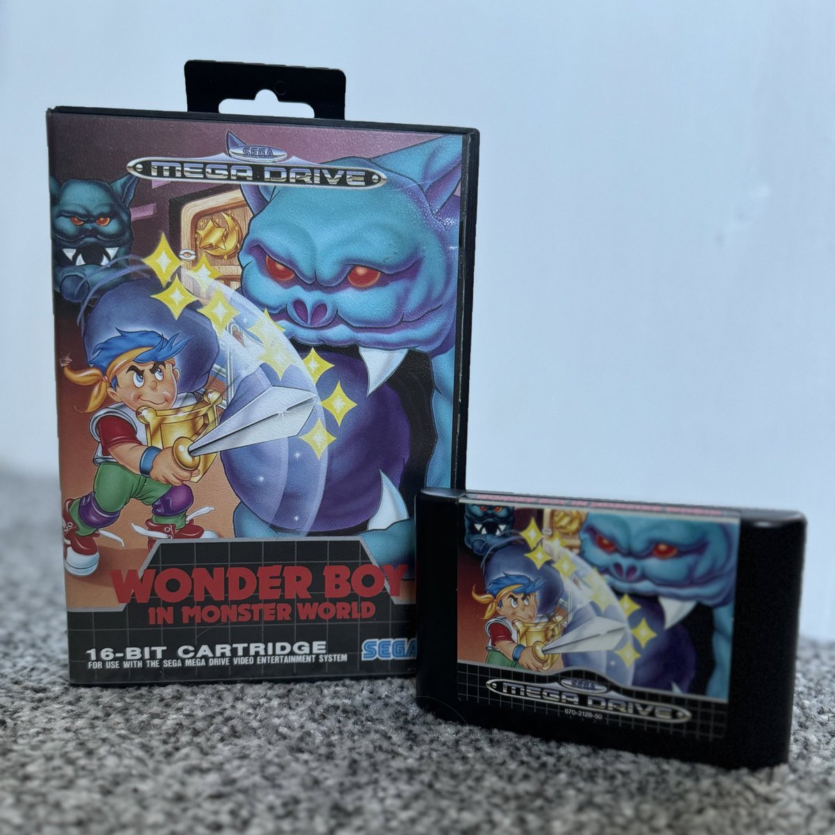 Just recently picked up Wonder Boy In Monster World.

It's been a while since I added to my #MegaDrive collection so happy to pick this one up.

I'm not going to lie it's not a #game l've played but heard only good things about it so looking forward to giving it a whirl!