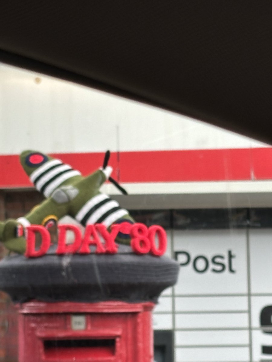 Thank you to whomever took the time to knit this post box topper.  Very fitting and respectful