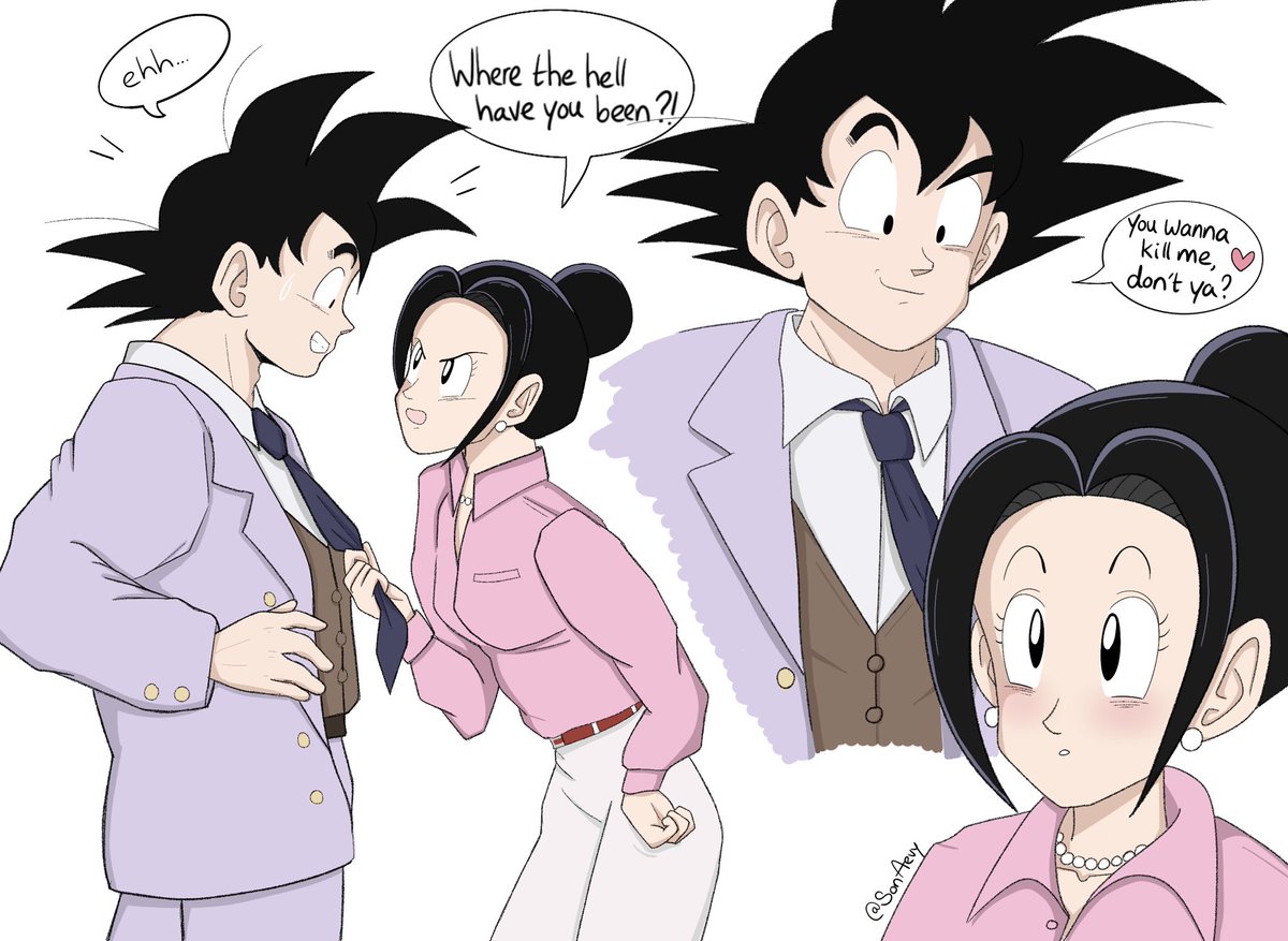 SonAevy's tweet photo. Heheh😏

#GoChi #Goku #Chichi #DragonballZ #FanArt #Dbzcomic https://t.co/vuijIQkJMm