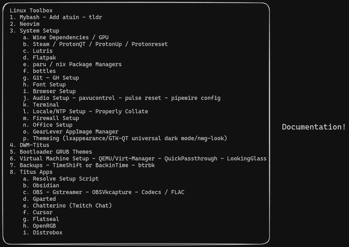 Creation of the Linux Toolbox is underway! twitch.tv/christitustech