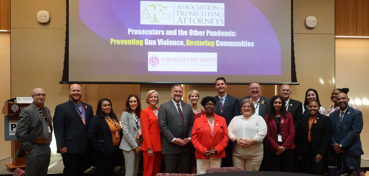 BronxDAClark's tweet photo. BXDA kicked off National Gun Violence Awareness Month with a terrific conference at Fordham University, the annual Prosecutors Against Gun Violence conference. https://t.co/42AWNxBFqo
