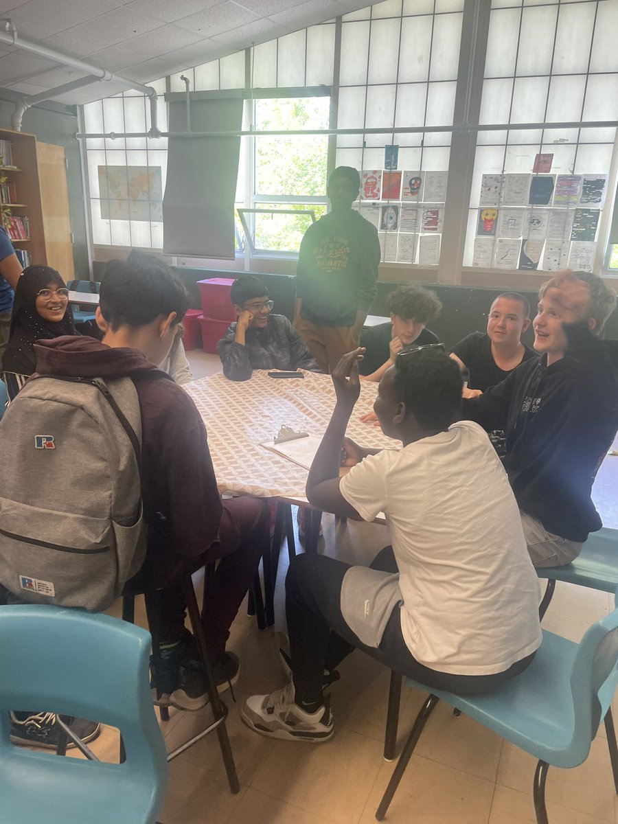 Debates today in ELA. Lots of collaboration, respectful listening and creative points being shared ! Critical thinking is key. ☀️