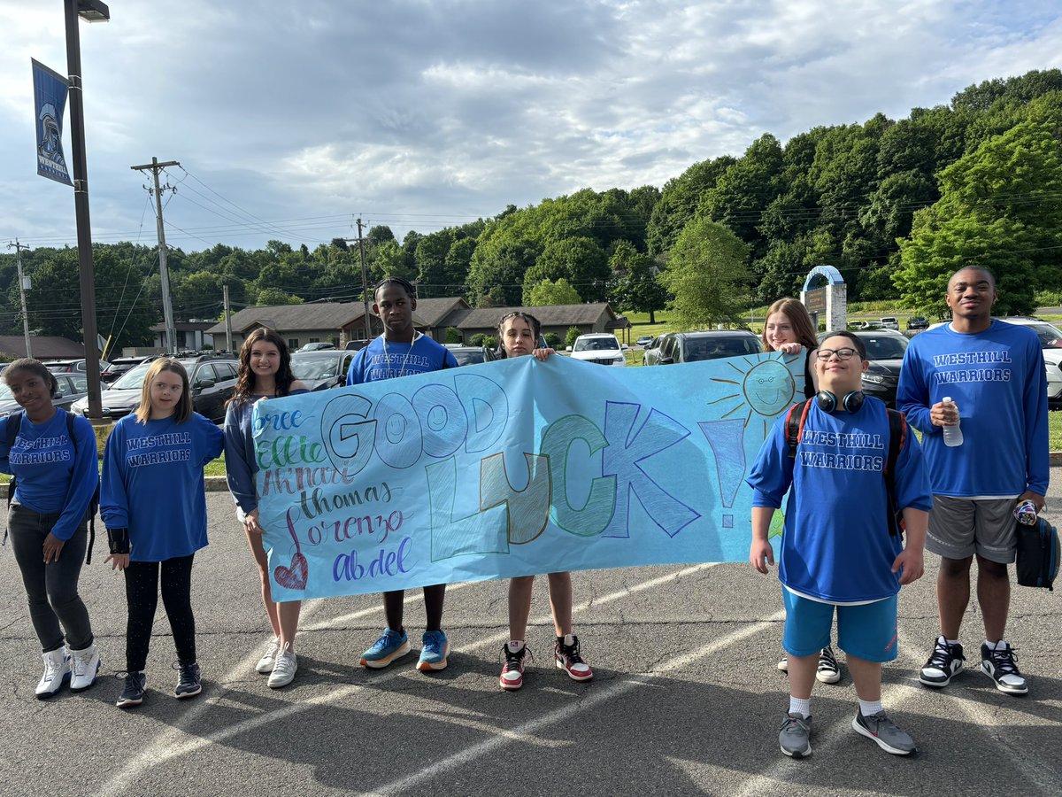 meghanEsnell's tweet photo. Amazing send off as our Olympiad Athletes made their way to FM! The rain held off long enough for some great competition! @WesthillCSD https://t.co/LRtnB9pdwb