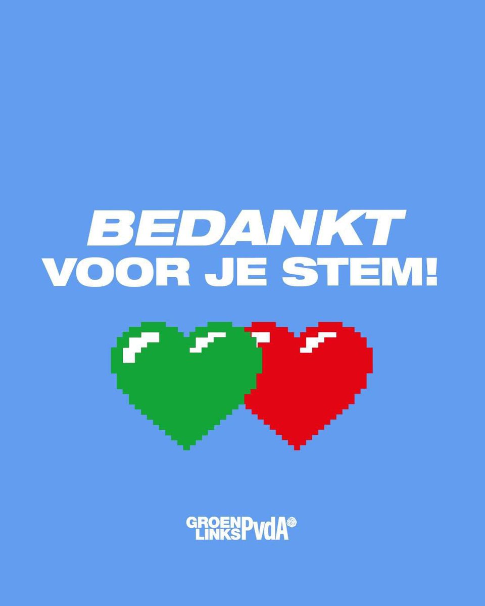 Ongelofelijk veel mensen hebben vanavond gestemd voor een sterk, groen en sociaal Europa. Voor internationale veiligheid. Voor een Green Deal 2.0. Voor een bloeiend Nederland, midden in de EU.

We hebben dit samen met jullie allemaal gedaan. Dankjulliewel. #StemVoorEuropa