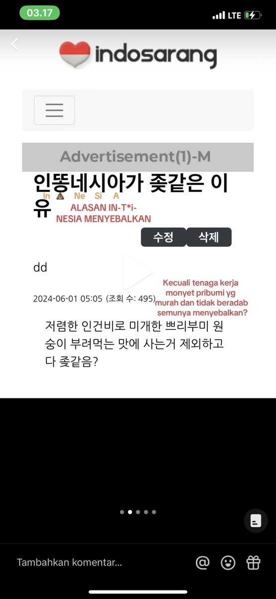 DULU BULE SKRG ORG”KOREA 

bisa ga si rahim”angett stop muja”banget cowo dri luar anjg

Lu liat nih mereka nyari kerja di indo tapi masih bisa”nya rasis di sinii

SAMPE BAWA”AGAMA😓