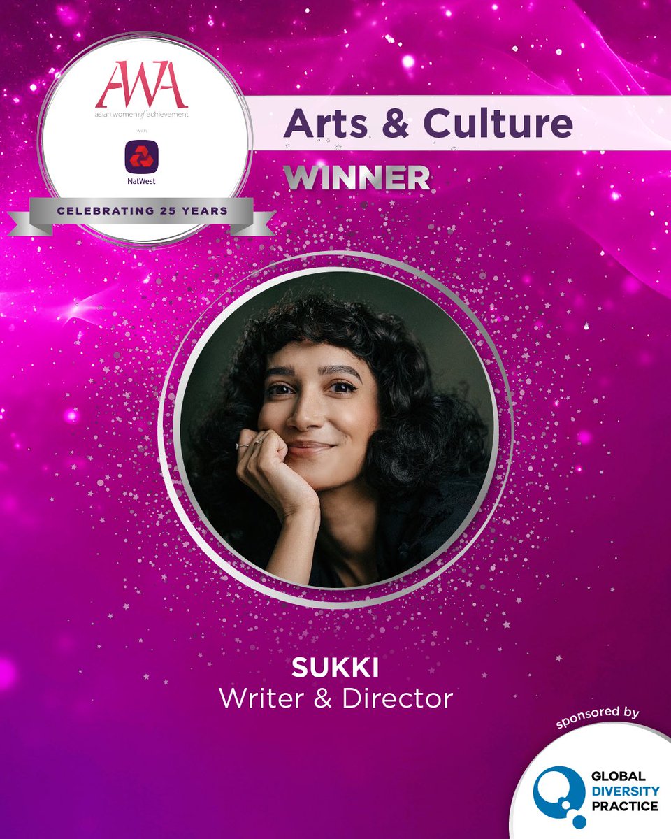 #AWA2024 Next up our #Arts &amp; #Culture award winner, sponsored by <a href="/gdptweets/">Global Diversity Practice</a> is <a href="/sukkimenon/">SUKKI</a>, writer &amp; director of <a href="/ISeeHerTheFilm/">I See Her</a>. Congratulations!🥳