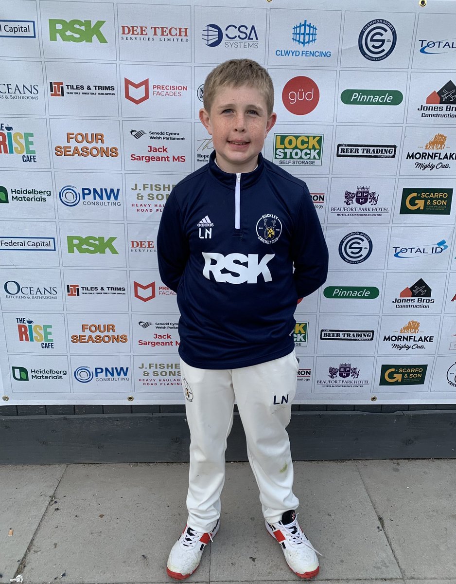 BuckleyCC's tweet photo. A brilliant game to watch tonight as our U13’s played @GwersylltParkCC . The visitors set an impressive target of 141 for the young Bucks to chase which sadly proved a step to far as the Bucks fell just short with 138 in reply. Leon Neal was the deserved Bucks Player of the Match https://t.co/XnfAlhMlBi