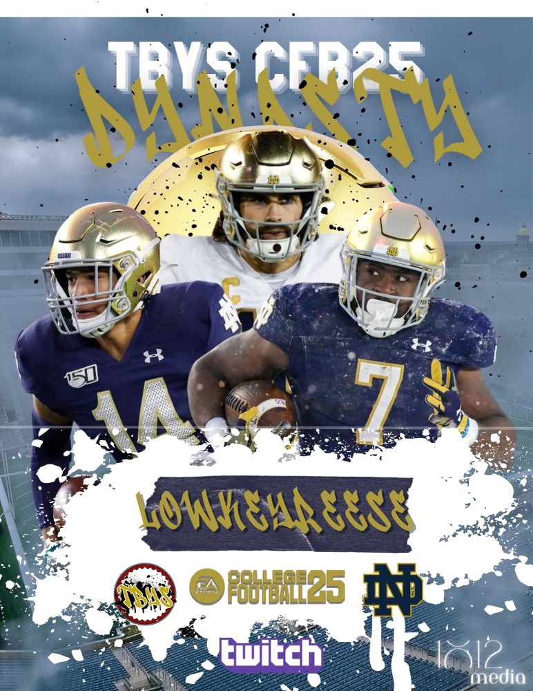 Hold up, hold up! We got <a href="/TBYS_ND/">Fighting Irish 🍀 / ND</a> in the lineup now. Watch us turn up in the CFB25 Dynasty! 🥷🏾☘️ #GoIrish #CFB25 #TBYSDynasty