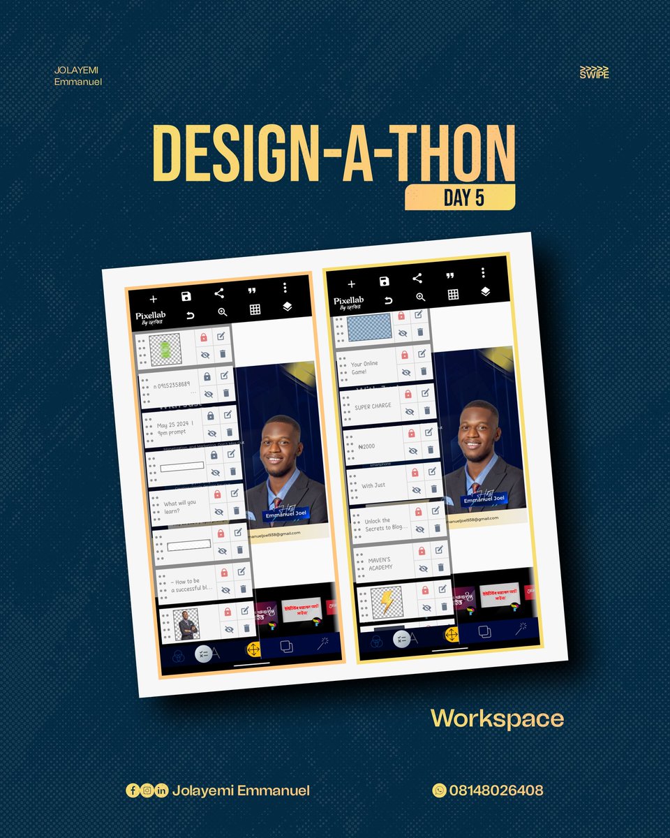 _jolemz's tweet photo. Day 5 of the design challenge is a wrap! I'd love to hear from you - what do you think of my design? Comment below! Also, DM me for your design needs
#thriink
#designathon
#designimprovement
#day5 https://t.co/aszvFgm0PZ