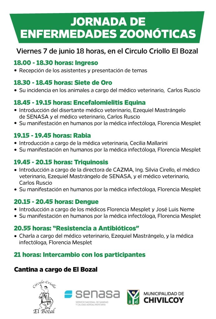 ⭕ SALUD
👉 Invitan a participar de una jornada sobre enfermedades zoonóticas
Es organizada por la Secretaría de Salud, junto a la Dirección de CAZMA, en el Centro El Bozal, a partir de las 18 horas.
facebook.com/share/p/hfBtn7…