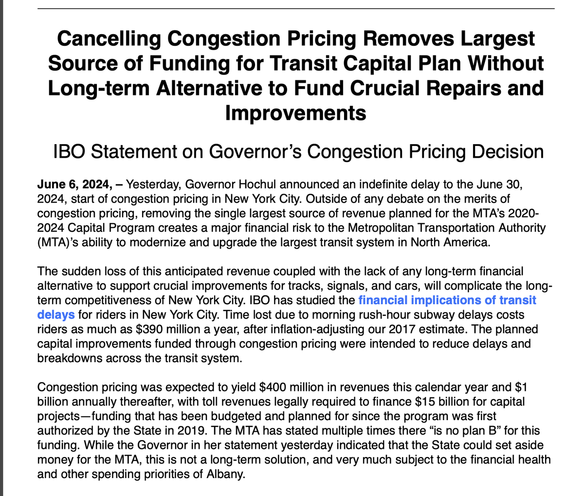 danarubinstein's tweet image. Not sure I've ever seen a more scathing comment from the normally staid Independent Budget Office