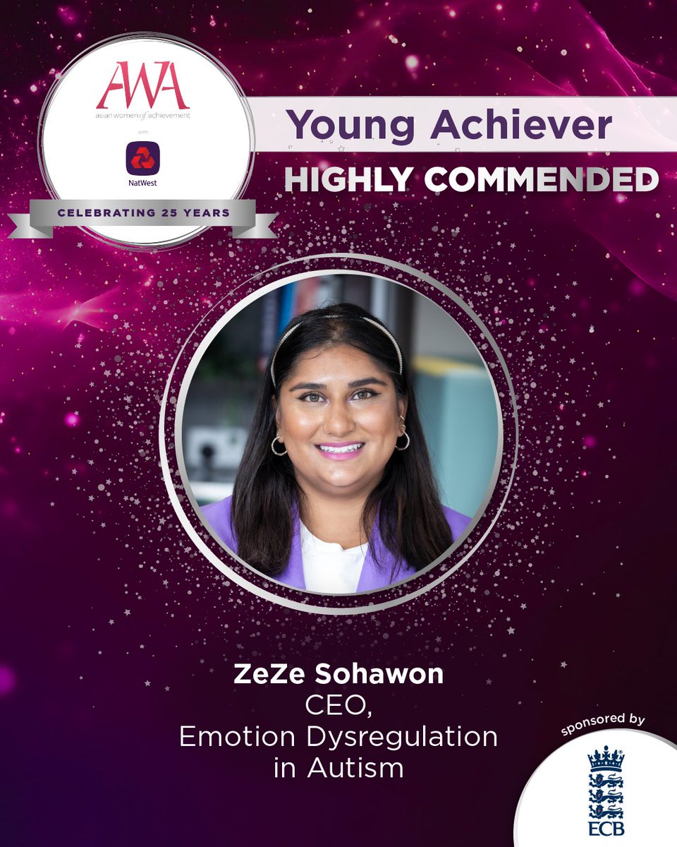 #AWA2024 Zeze Sohawon also receives highly commended from our judges, her work for youth #mentalhealth is truly remarkable! <a href="/ECB_cricket/">England and Wales Cricket Board</a>